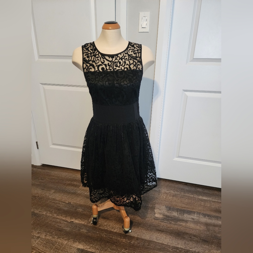 Pink Martini Black Lace Mini Dress